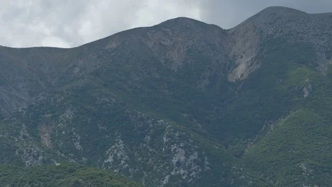 Greece Cloudy Mountains Landscape Stock Footage 77353488