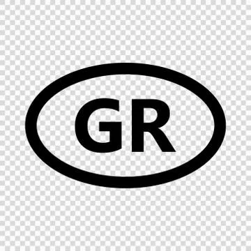 Greece code symbol. short country name. Domain name Stock-Illustration