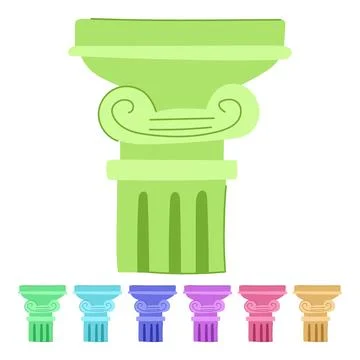 Greece column ancient vector cartoon graphic Stock Illustration