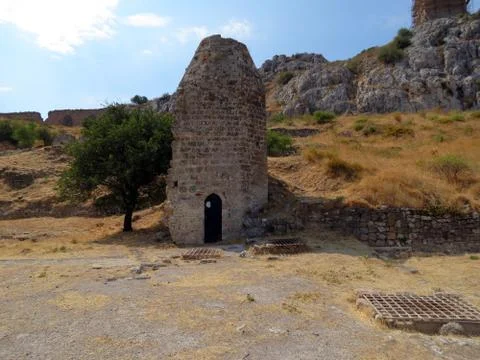 Greece, Corinth,a small fortification Stock Photos