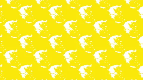 GREECE country map silhouettes pattern on a yellow background seamless animation Stock Footage 145763439
