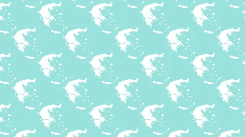 GREECE country map silhouettes pattern on a pale blue background Stock Footage 145763451