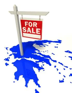 Greece crisis conceptual image Illustrazione stock