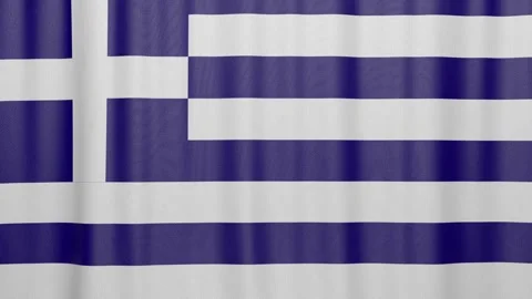 GREECE  Curtain Flag Animation Transition Stock-Footage 336716634