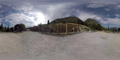 Greece-delphi-ruins-360-vr Stock Footage 127886736