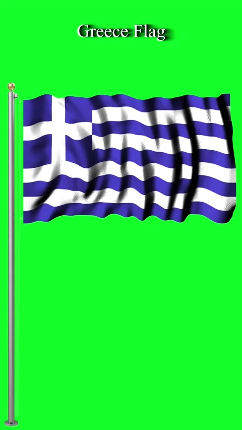 Greece Flag Animation Hellenic Waves of Heritage Stock Footage 327373166
