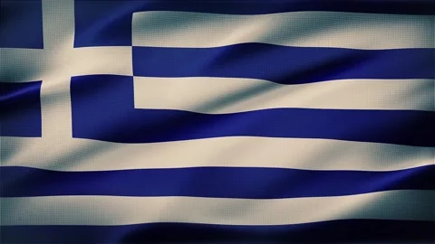 Greece Flag Background Stock Footage 343569169