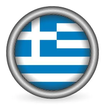 Greece flag button Ilustração Stock