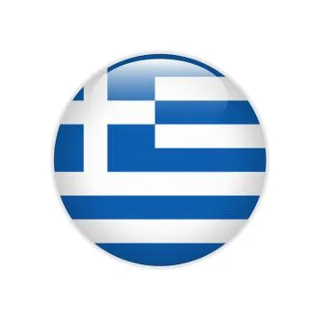Greece flag on button Stock-Illustration