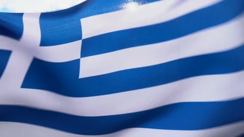 Greece Flag Flapping Stock Footage 118962601