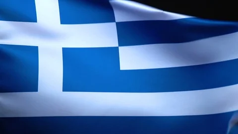 Greece Flag Flapping Video stock 118972720