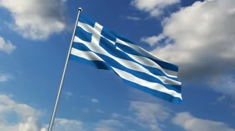 Greece flag Stock Footage 11497925