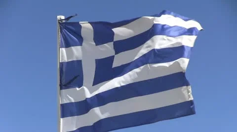 Greece flag Stock Footage 11884208