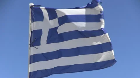 Greece flag Видео 11884221