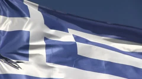 Greece flag Stock Footage 12392434