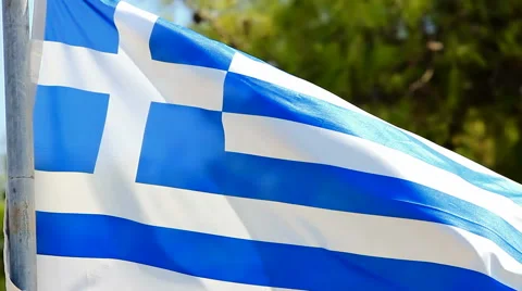 Greece flag Stock Footage 43039424
