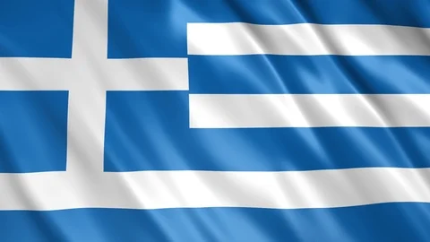 Greece Flag Stock Footage 123754547