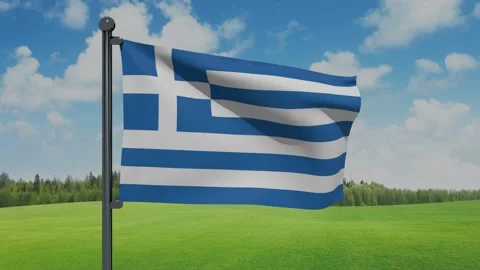 Greece Flag Video stock 152709111
