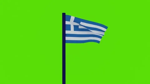 Greece flag 스톡 동영상 256457020