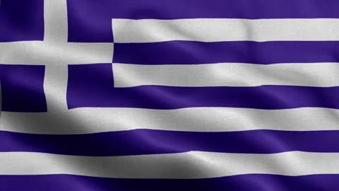 Greece flag Front Stock Footage 318665515