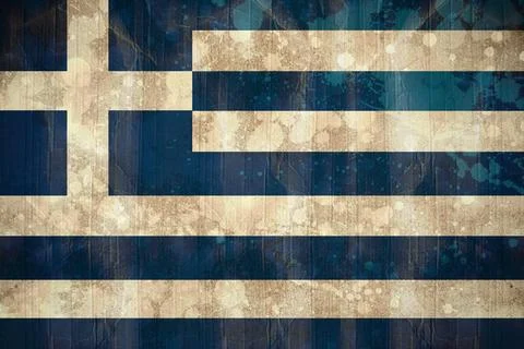 Greece flag in grunge effect Stock Illustration