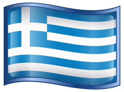 Greece flag icon Stockillustratie