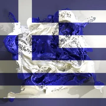 Greece flag liquid Stock Illustration