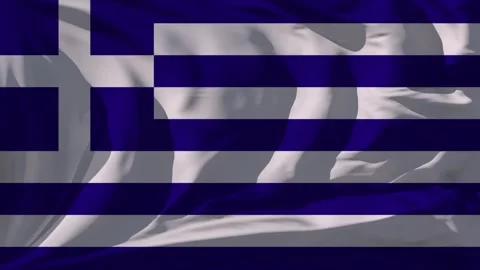 Greece Flag Loop Stock Footage 295721169