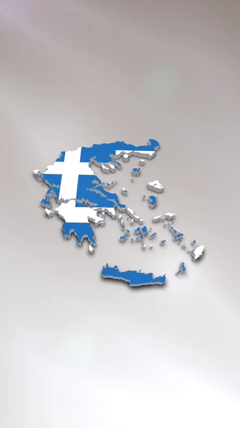Greece Flag on Map Stock Footage 278173223