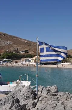 Greece flag Stock Photos
