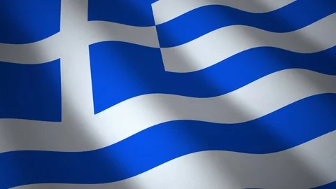 Greece flag, seamless loop Stock Footage 80335443