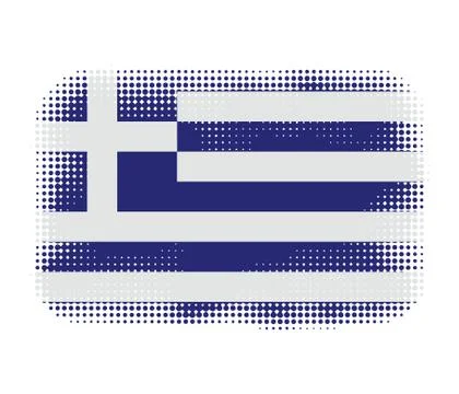 Greece flag symbol halftone Stock Illustration