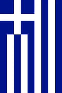 Greece flag turned to vertical position Stock Illustration