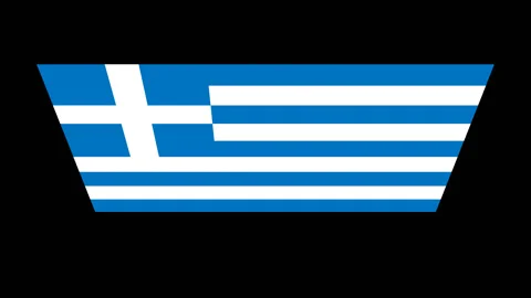 Greece flag turning vertically Stock-Footage 88456341
