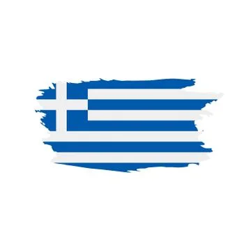 Greece flag, vector illustration Stock Illustration