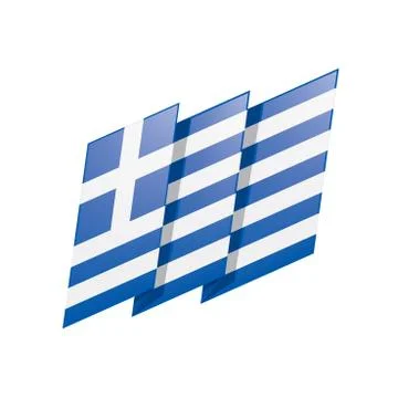 Greece flag, vector illustration Stock Illustration