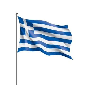 Greece flag, vector illustration Stock Illustration