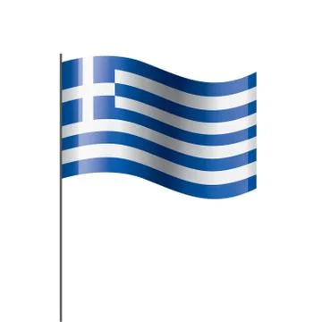 Greece flag, vector illustration Stock Illustration