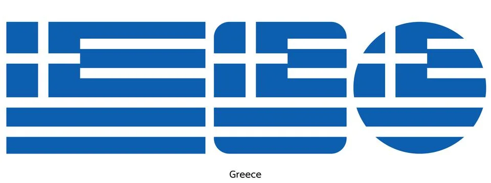 Greece flag, vector illustration Stock Illustration