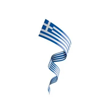 Greece flag, vector illustration on a white background. Stock Illustration