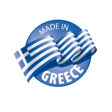 Greece flag, vector illustration on a white background. Stock Illustration