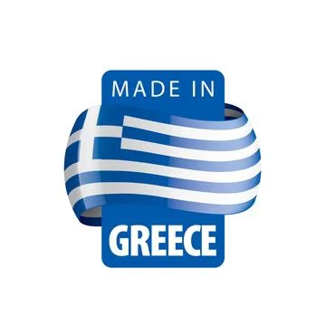 Greece flag, vector illustration on a white background. Greece flag, vecto... Foto stock