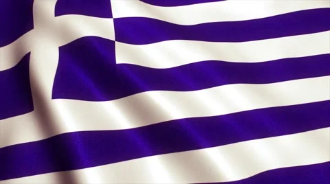 Greece Flag Video Animation 4K Stock Footage 66910546