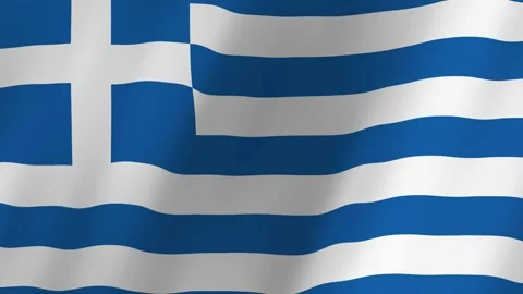 Greece flag waving animation Stock Footage 220388481