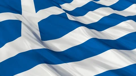 Greece flag waving. Seamless 스톡 동영상 48685497