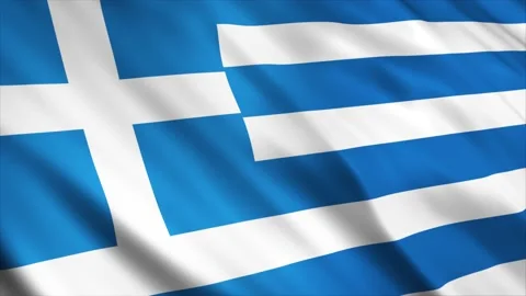 Greece Flag waving in the wind Stock Footage 236408916