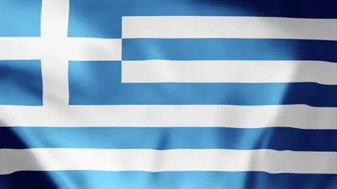 Greece Flag Waving in Wind Seamless Loop Animation 4k Stock-Footage 255915065