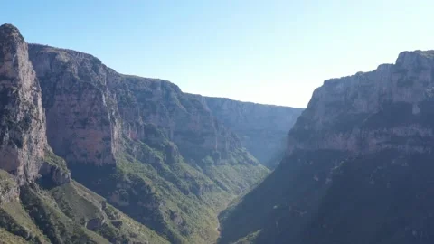 Greece. Greek mount. Vikos Gorge. Flying drone. Stock Footage 146490285