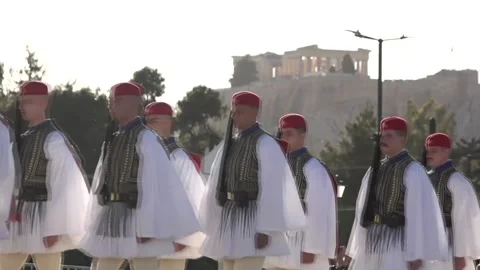 Greece hands over Olympic Flame to Paris 2024 Games organizers Stock Footage 276526262