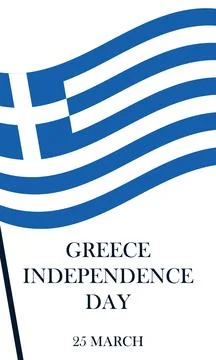 Greece Independence Day vector template in vertical format. Vector illustra.. Stock Illustration